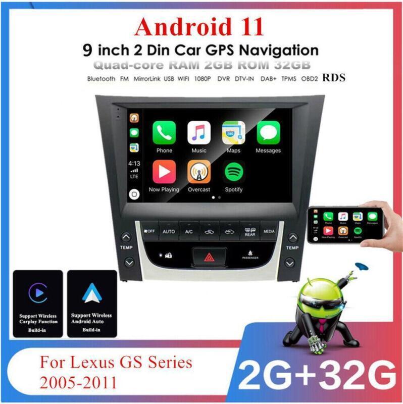 9 For Android 11 for RAM 2GB ROM 32GB Car Stereo Radio GPS WIFI 3G 4G for Lexus GS
