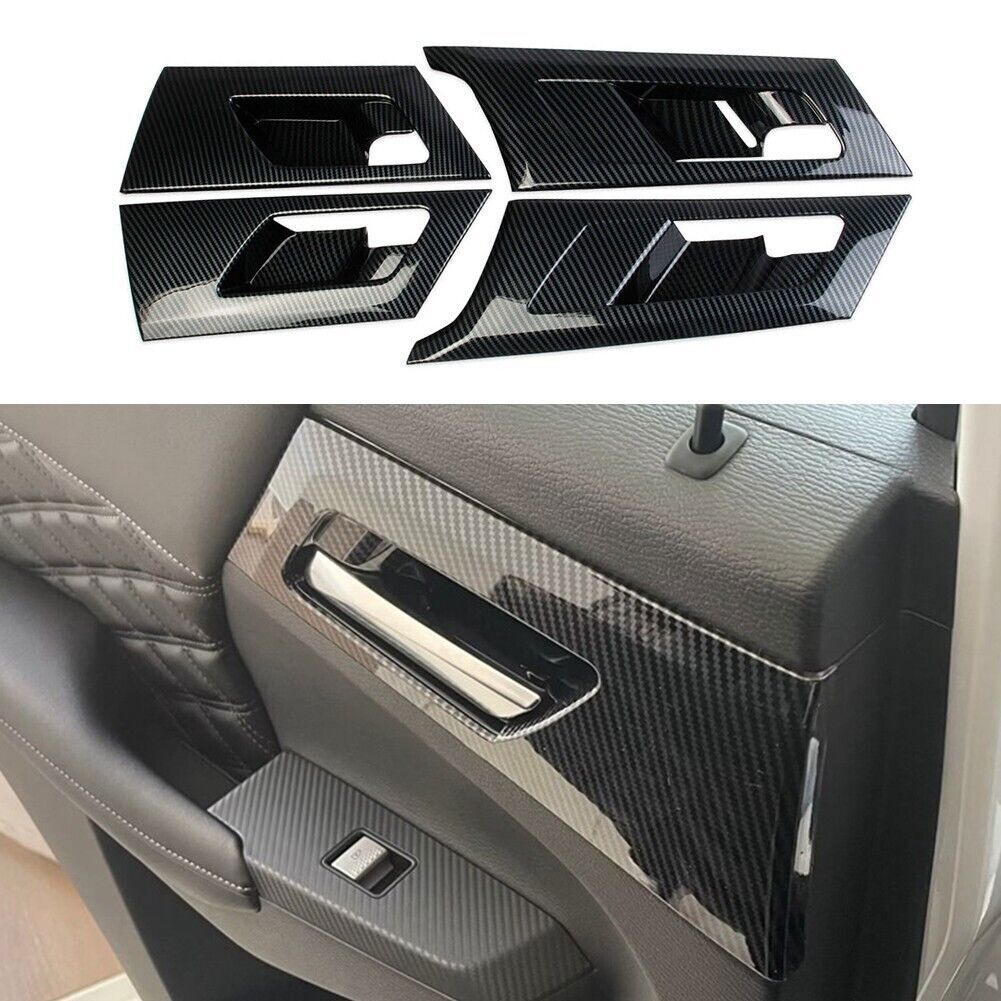 Carbon Color Inner Door Handle Bowl Cover Trims for Mitsubishi Outlander 2022-23