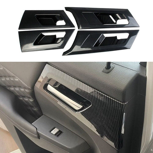 Carbon Color Inner Door Handle Bowl Cover Trims for Mitsubishi Outlander 2022-23