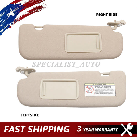 Two-pack of beige left and right sun visors suitable for Hyundai for Elantra 2012 GL 2.0L 852203X000TX