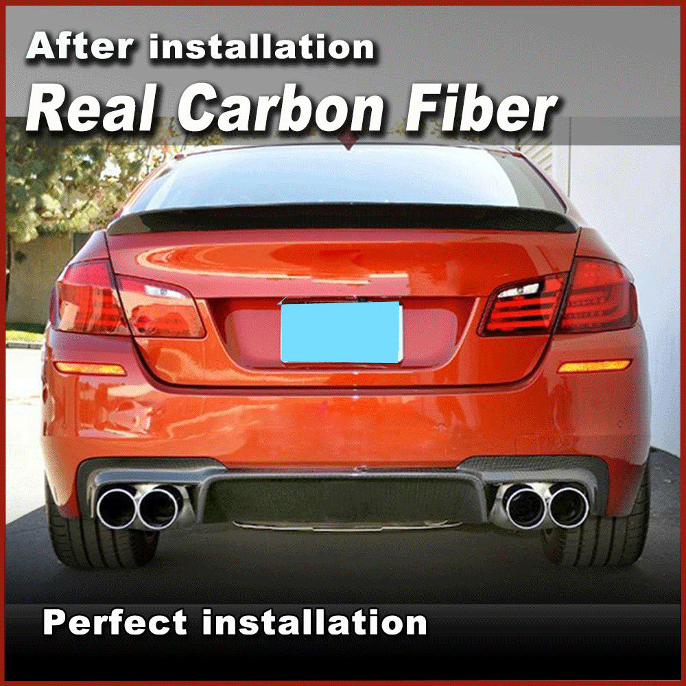 Fit for BMW 5Series F10 M5 12-17 REAL CARBON Fiber Rear Bumper Diffuser Spoiler