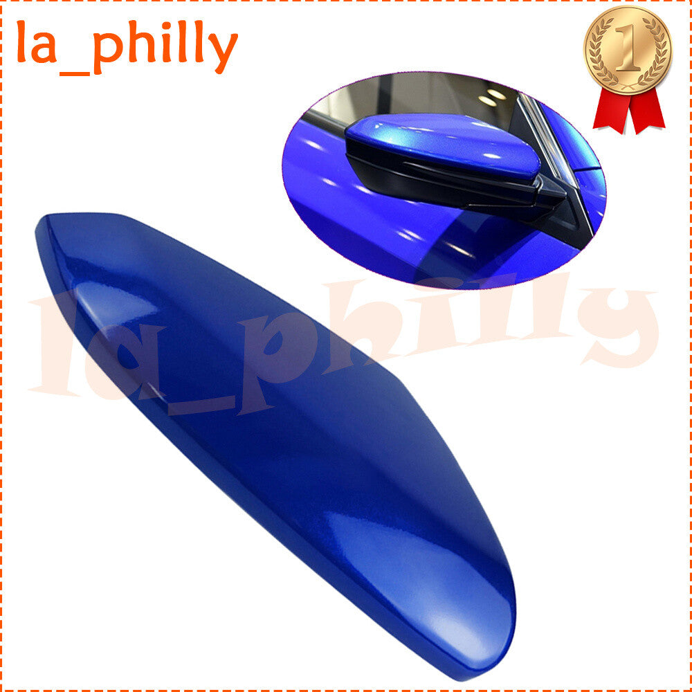 Front Right Side Mirror Cover Trim Cap Plastic Fit for Honda for Civic 2016-20 Blue
