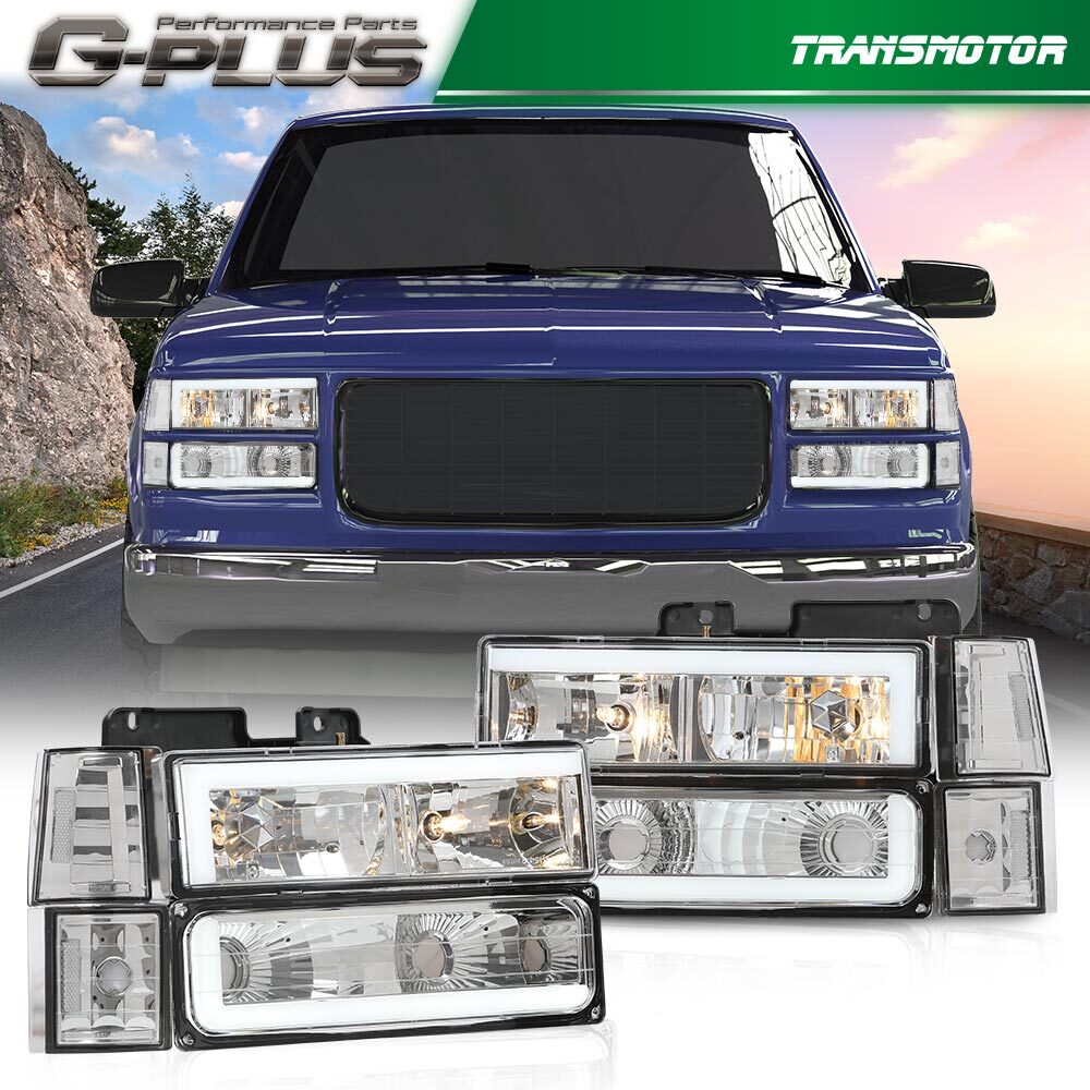 Shiyuan 94-98 C10 C/K Silverado LED DRL Bright and Clear + Cyan-Red