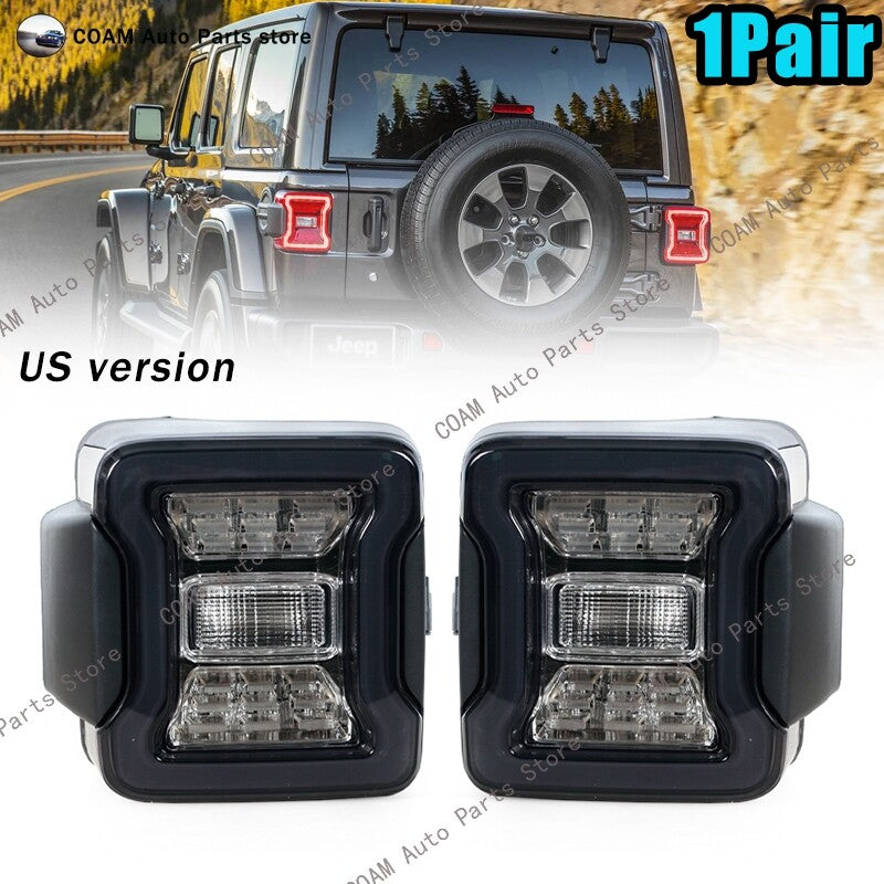 LHRH LED rear brake light, black type, suitable for Jeep for Wrangler JK 2007 ~ 2017.