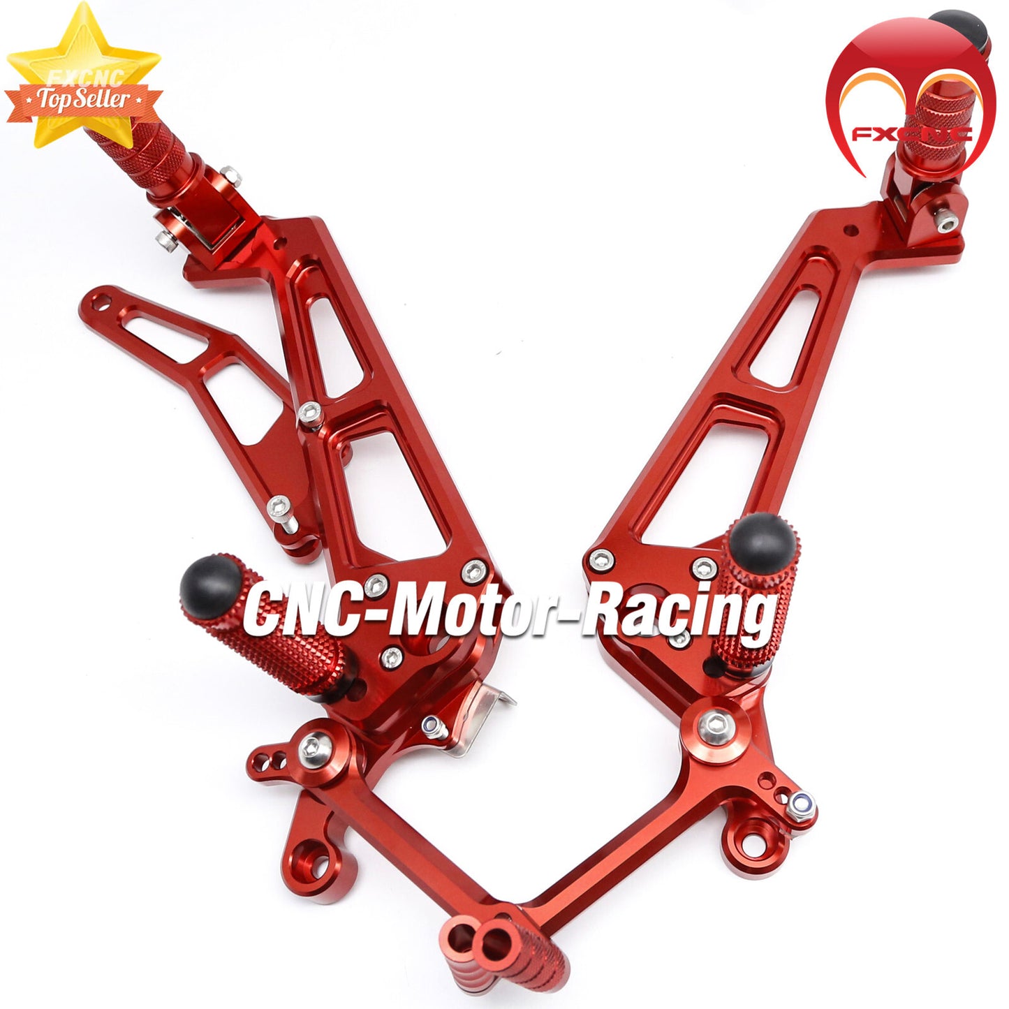Red CNC gear footrests and spikes are suitable for Honda MSX125 Grom 2021 2022 2023 2024 2025