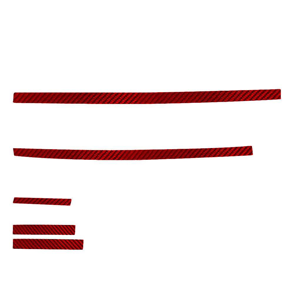5X Red Carbon Fiber Driver Side Dashboard Cover Trim for Toyota Hilux 2015-2021