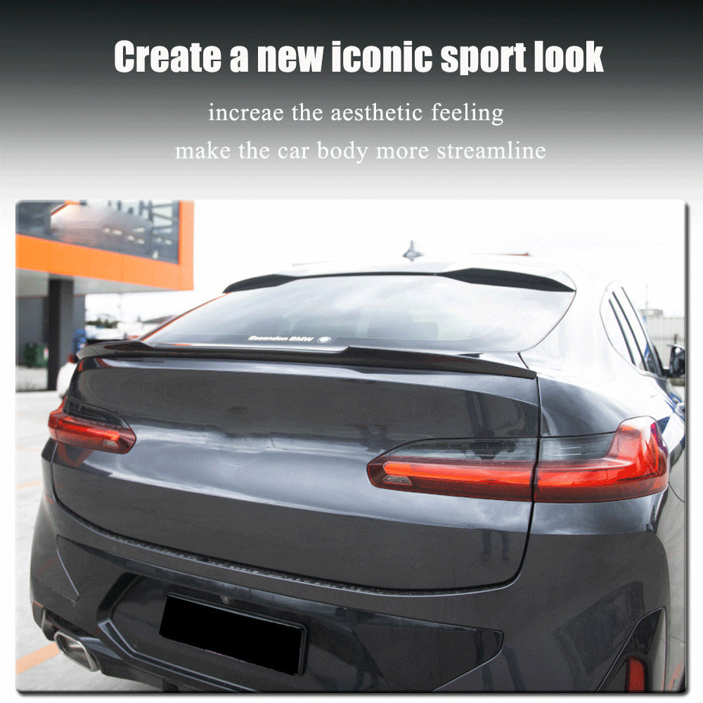 for BMW X4 G02 F98 M40i X4M Real Carbon Fiber Rear Trunk High Kick Spoiler Wing