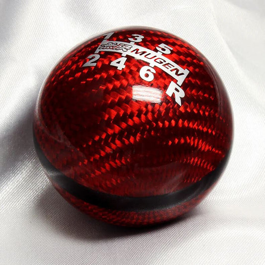 Car Shift Knob 6-speed Mugen Red Carbon Fiber 1.50 Line for Honda for Acura