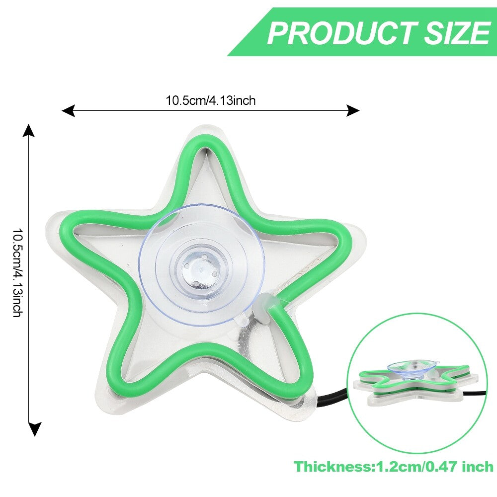 Green Star Auto Car Ambient Light Car Side Rear Window Led Flashing Light