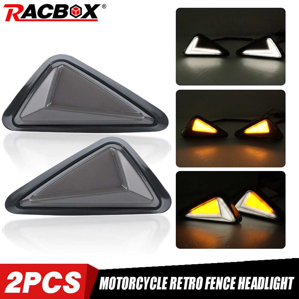2x Motorcycle Flush Mount LED Turn Signal Indicator Blinker Light White Amber US