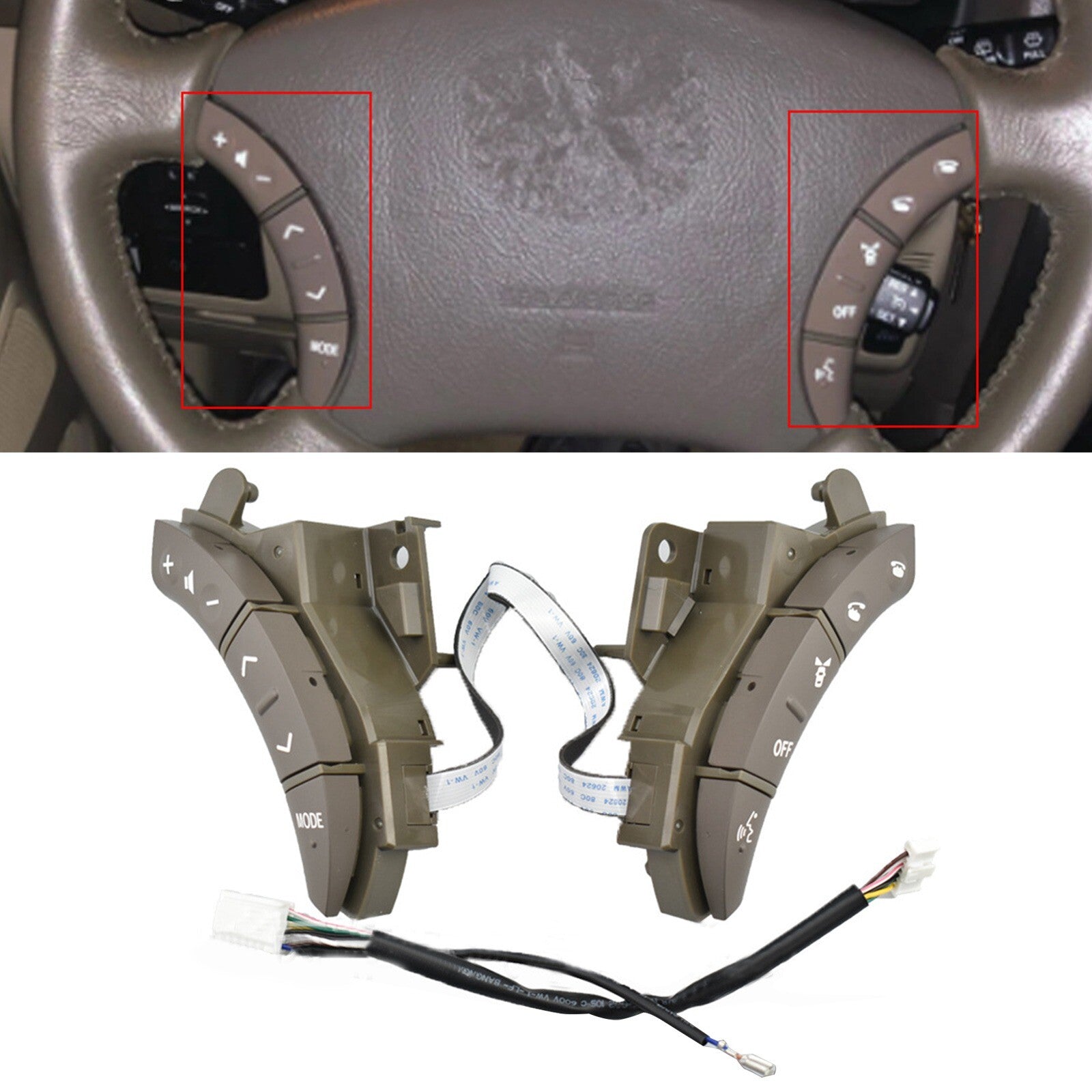 Brown steering wheel switches suitable for Toyota Highlander for Land Cruiser , for Lexus GX470 AT