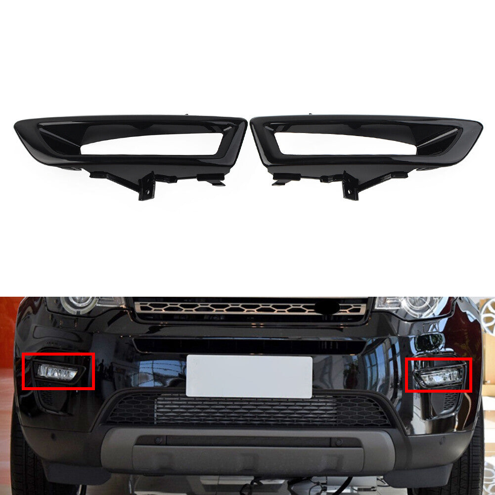 Front Fog Light Lamp Black Cover Trim Fit for Land Rover Discovery Sport 2015-19 16