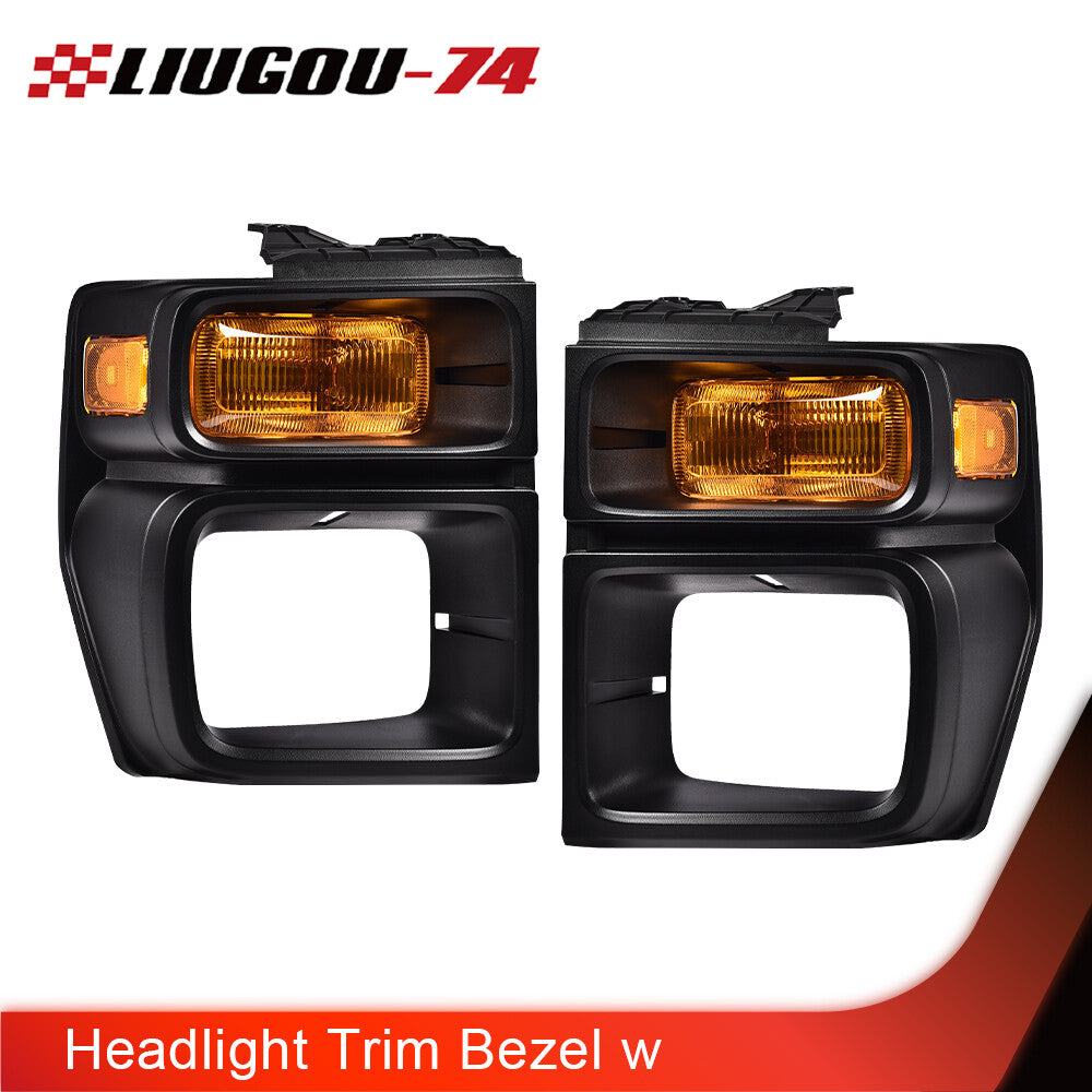 Suitable for Ford E150, E250, and E350 headlight trim bezels and parking turn signals.