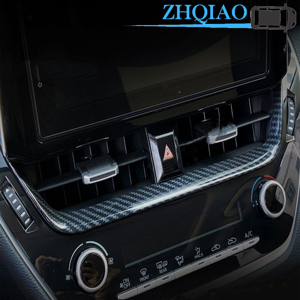 Carbon Fiber Center Air Outlet Cover Trim for Toyota for Corolla Hatchback 2019-2022