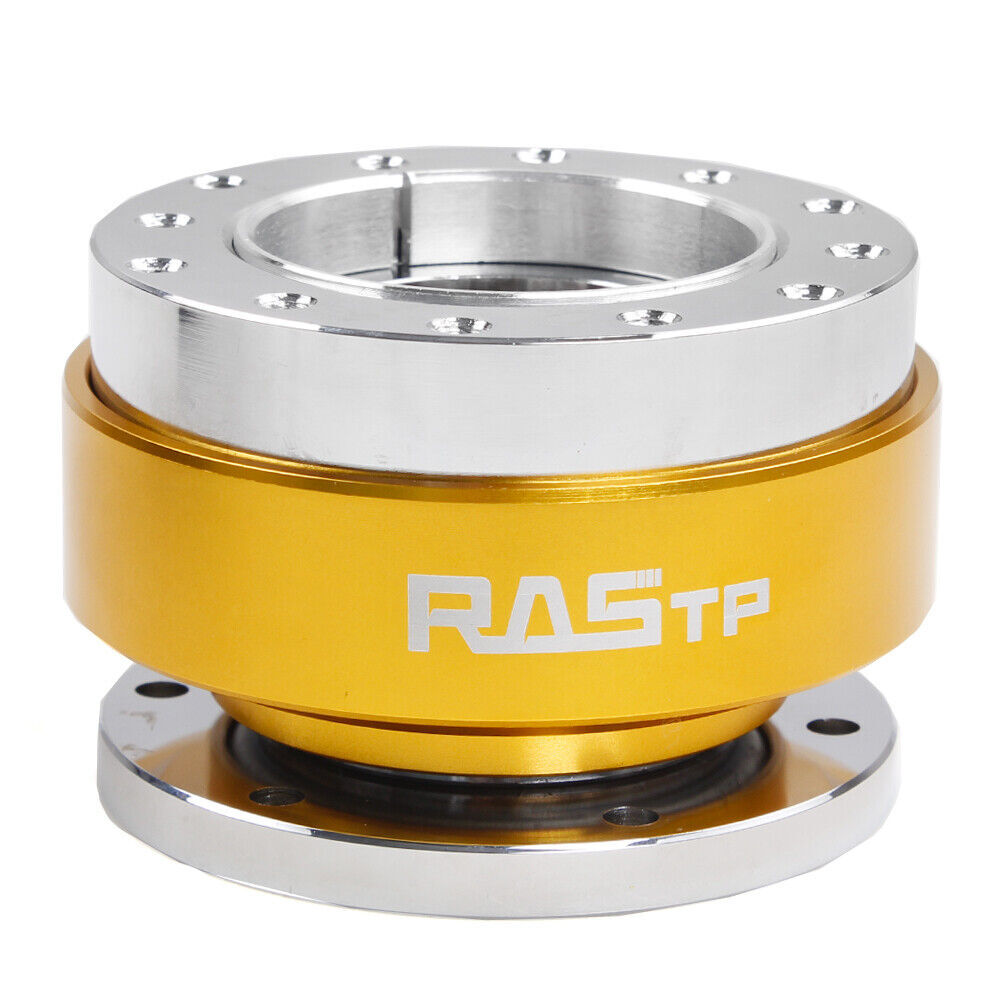 Gold Universal Car Steering Wheel Ball Quick Release Hub Adapter Snap Off Kit