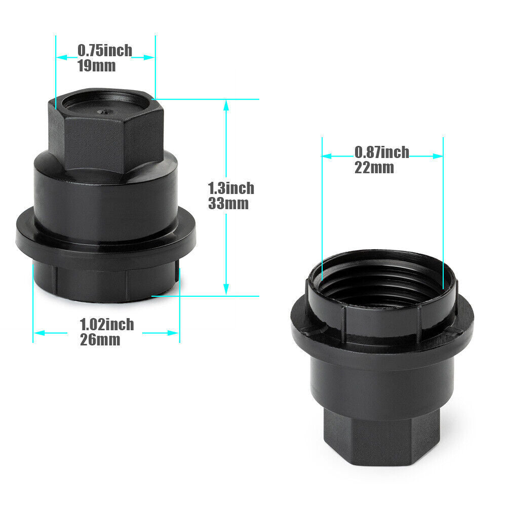 5X Black Lug Nut Covers Cap 15661036 for Chevrolet Blazer for Gmc Jimmy Sonoma