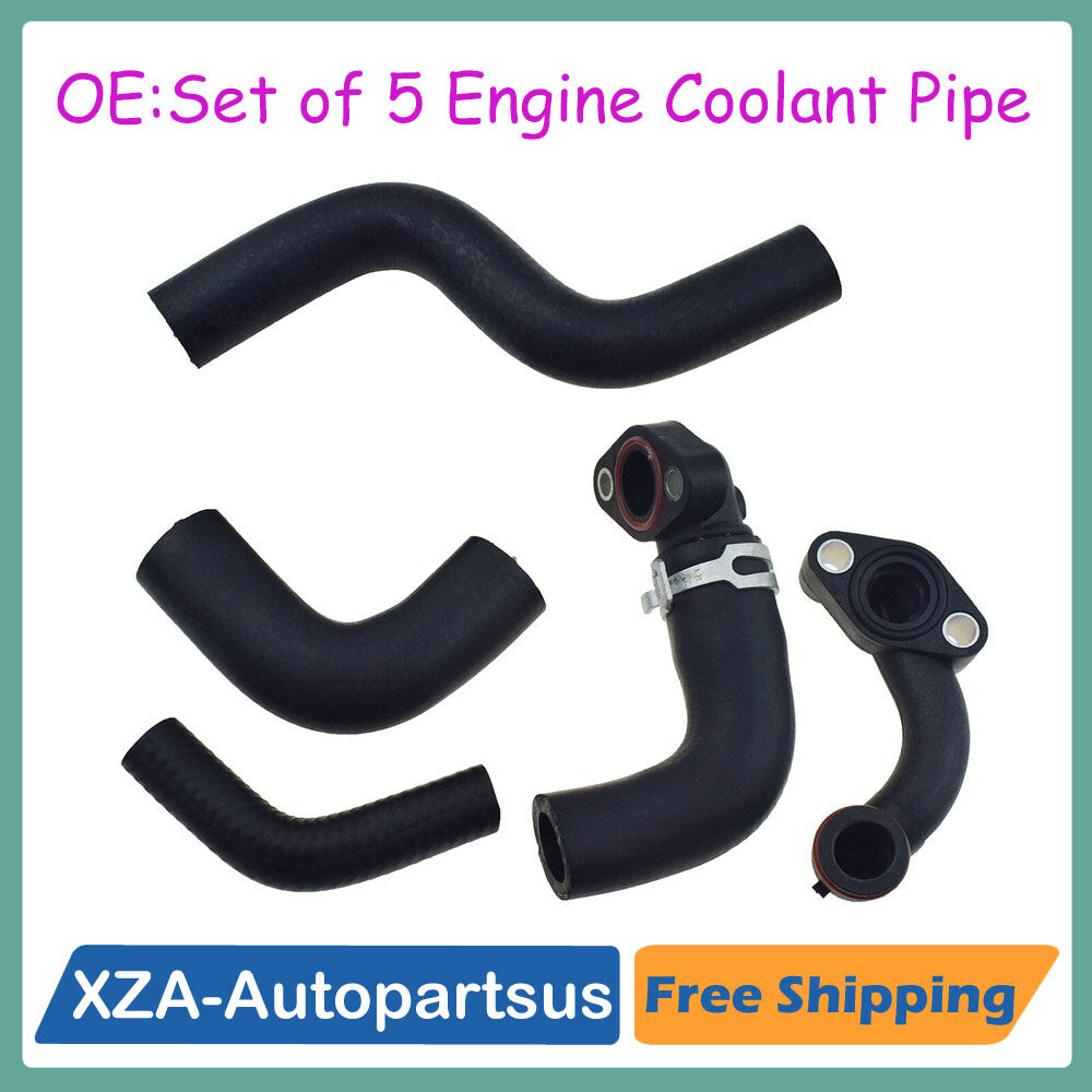 Set of 5 Engine Coolant Pipe for Dodge for Jeep Grand Cherokee for RAM 1500 68211200AC