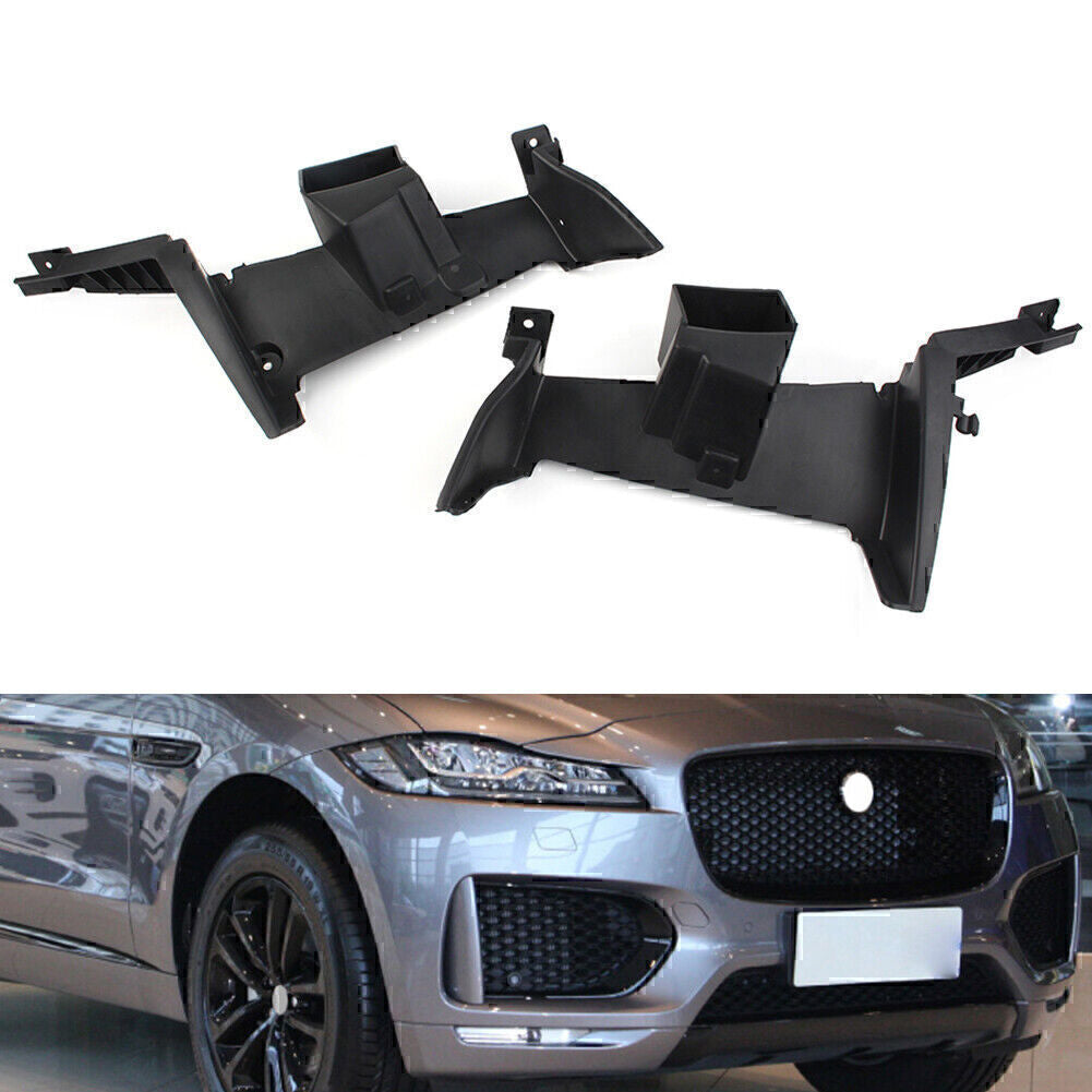 Pair Front Bumper Mount Bracket for Jaguar F-Pace R-Sport Sport S Sport 2017-20