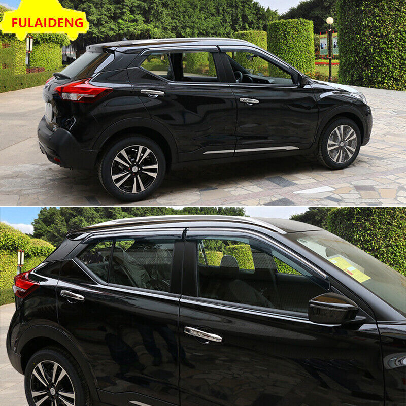 for Nissan Kicks 2017-2020 Acrylic Window Visor Vent Sun Shade Rain Guard Trim4