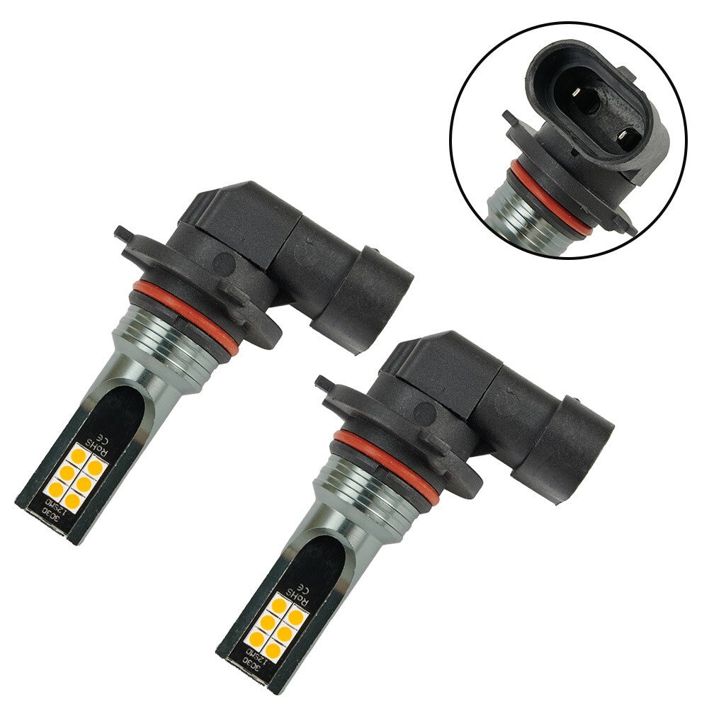 2-pack 9006 HB4 108W LED fog light bulbs, 3000K gold color, 20000LM super