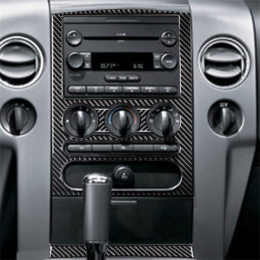 4¡ÁCarbon Fiber Central Control Panel AC Switch Cover for Ford F150 FX4 2004-2008