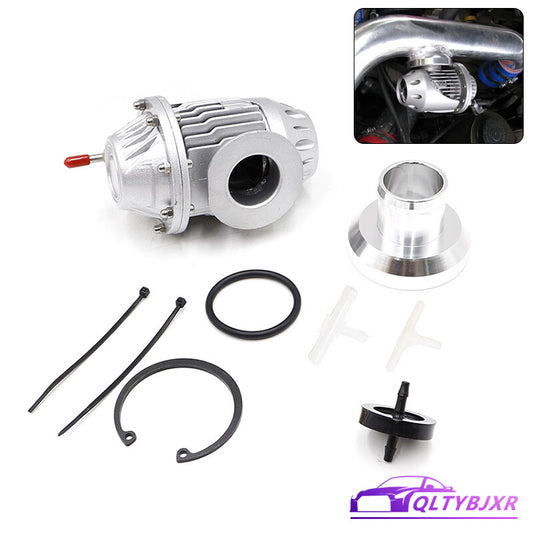 Silver Turbo Blow Off Valve For HKS2 SQV2 Pull-Type Aluminum SSQV BOV w/Adapter