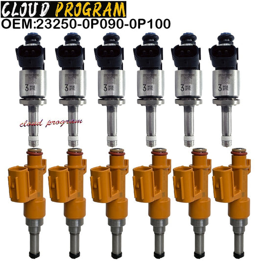 6PC 232500P090 Fuel Injector for Toyota for Lexus RX350 16-2018 3.5L 23250-0P100 6PC