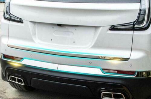 for Cadillac XT4 2019-23 Chrome steel Rear Bumper Strip Protector Cover Trim 3Pc
