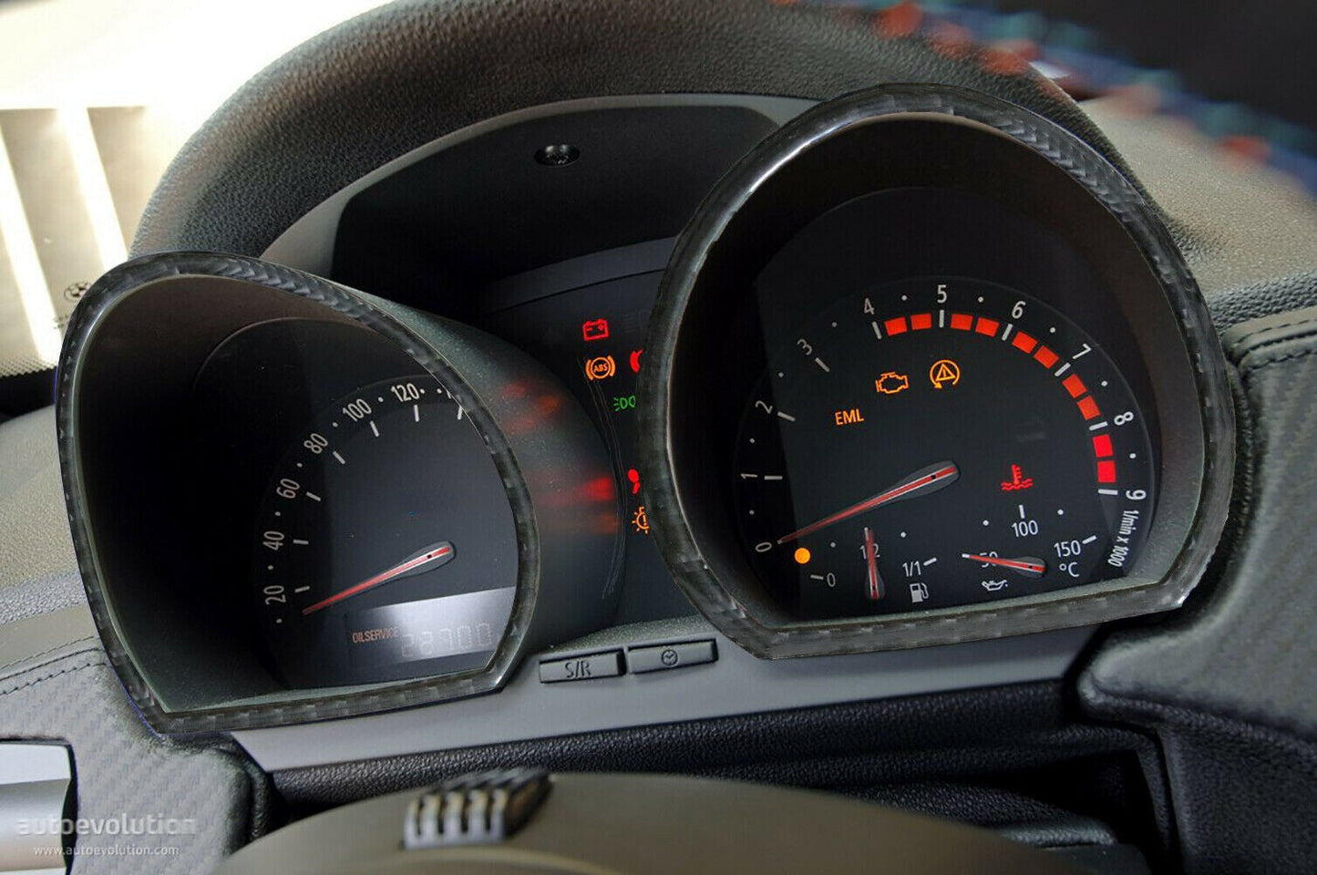 Carbon fiber dashboard interior decals suitable for BMW Z4 2003 - 2010