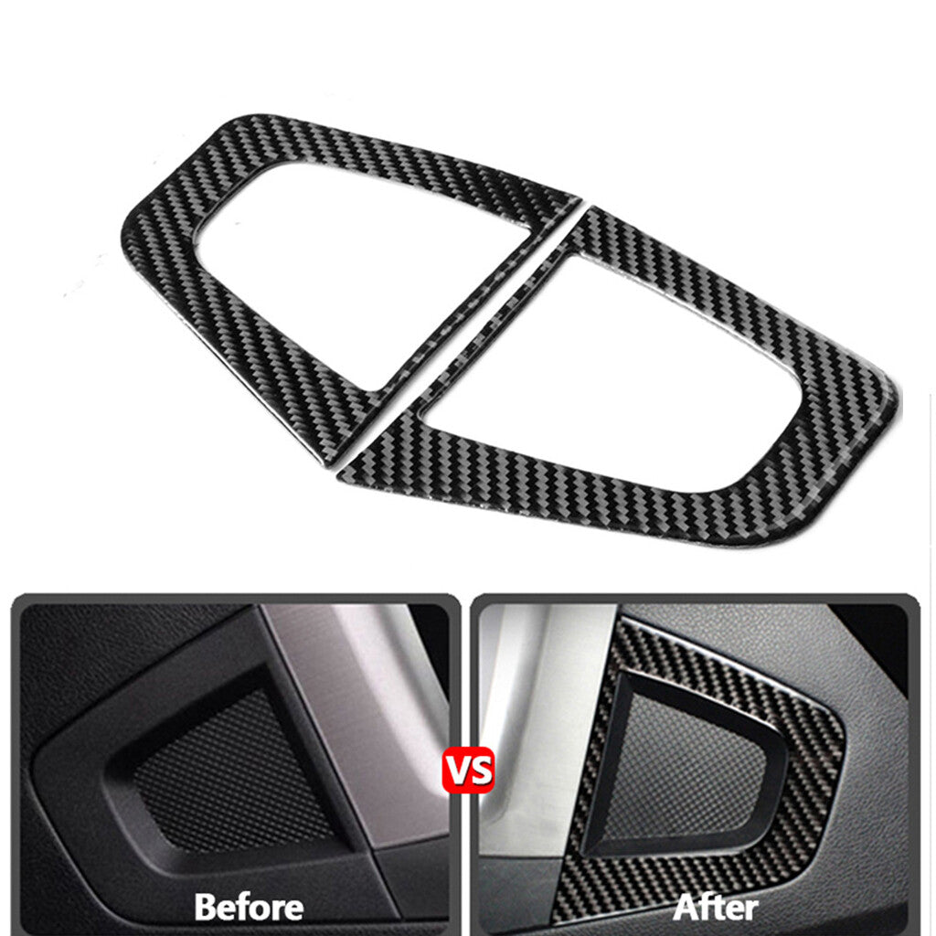 2Pcs Carbon Fiber Speaker Panel Sticker Trim Fit for Subaru Forester 2013-18