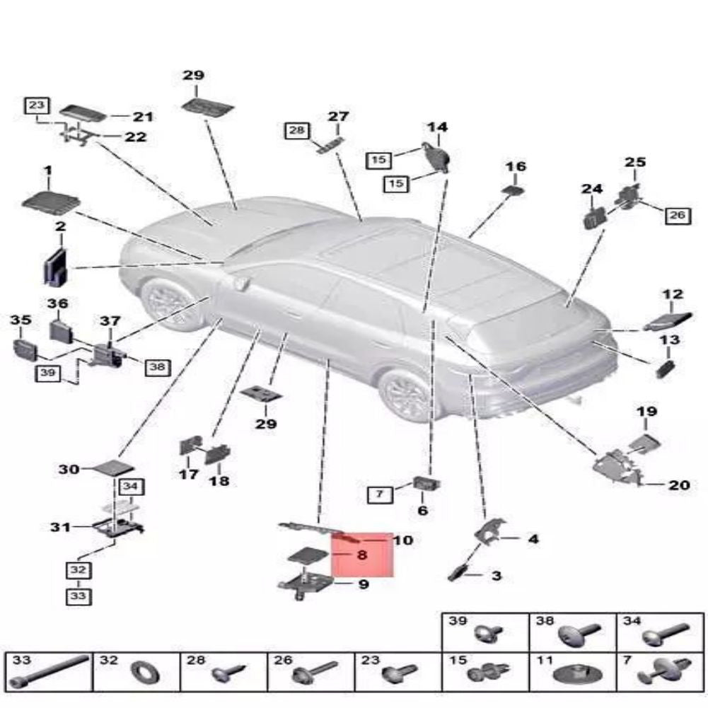 90746801 Grip Handle Clamp for Volkswagen for Cayenne 9YA