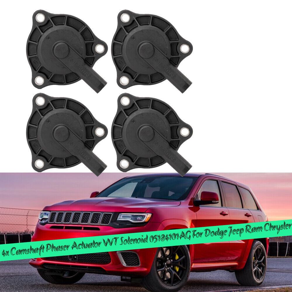 4PC Camshaft Phaser Actuator VVT Solenoid for Dodge for Jeep for Ram for Chrysler 05184101AG