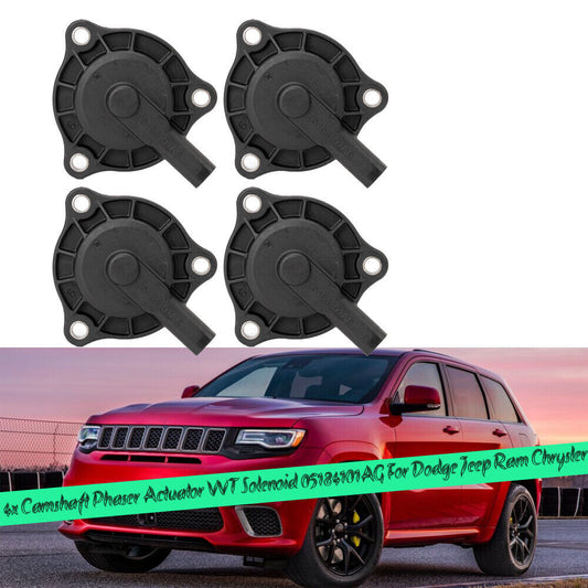 4PC Camshaft Phaser Actuator VVT Solenoid for Dodge for Jeep for Ram for Chrysler 05184101AG