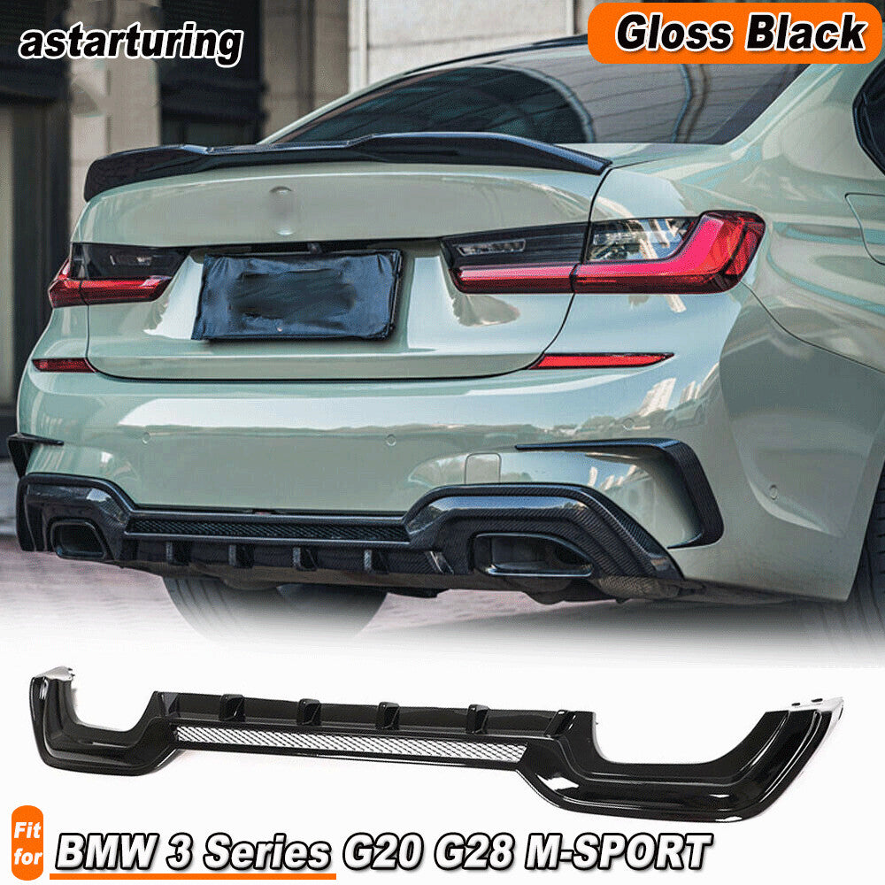 Fit for BMW 3 Series G20 G28 M-SPORT 19-20 Gloss Black Rear Bumper Diffuser Lip