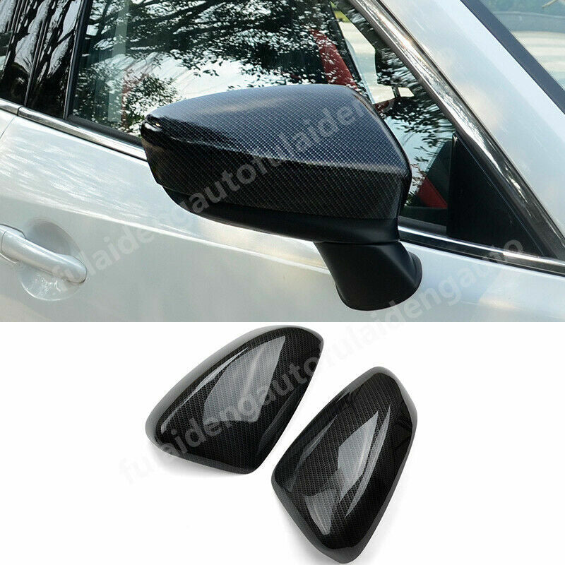 for Mazda 6 Atenza 2014-2017 Carbon Fiber Look Rearview Side Mirror Cover Trim