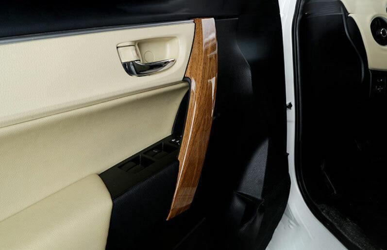 Peach Wood Grain Interior Door Armrest Cover Trim for Toyota for Corolla 2014-2018