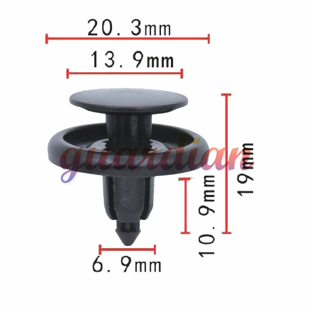 100Pcs for Honda Accord 91512-SX0-003 Bumper Rivet Front Fender Clip Retainer