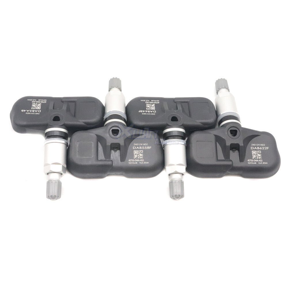4-piece TPMS tire pressure sensor kit suitable for Honda CR-V Accord 42753-SWA-A53