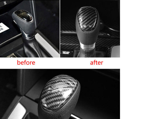for Hyundai for Elantra 2017-2020ABS Carbon Inner Gear Shift Knob Molding Cover Cap