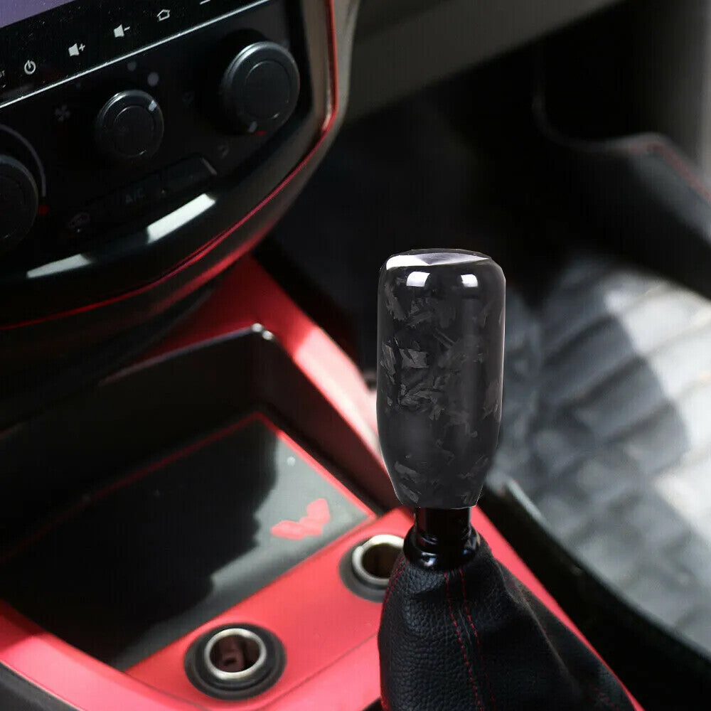 Universal Forged Carbon Fiber Manual MT Car Gear Stick Shift Knob Shifter Lever