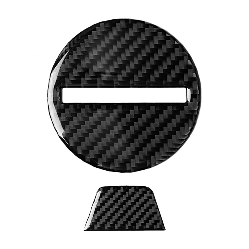 Fit for Chevrolet Camaro 2016-2021 2017 2Pcs Carbon Fiber Steering Wheel Cover Trim