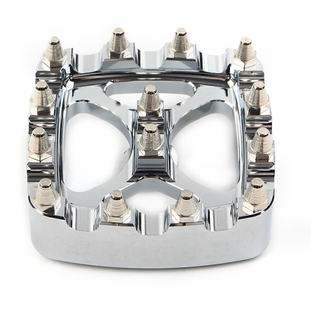 Chrome MX Style Brake Pedal Pad Cover for Harley Softail Dyna Sportster Iron 883
