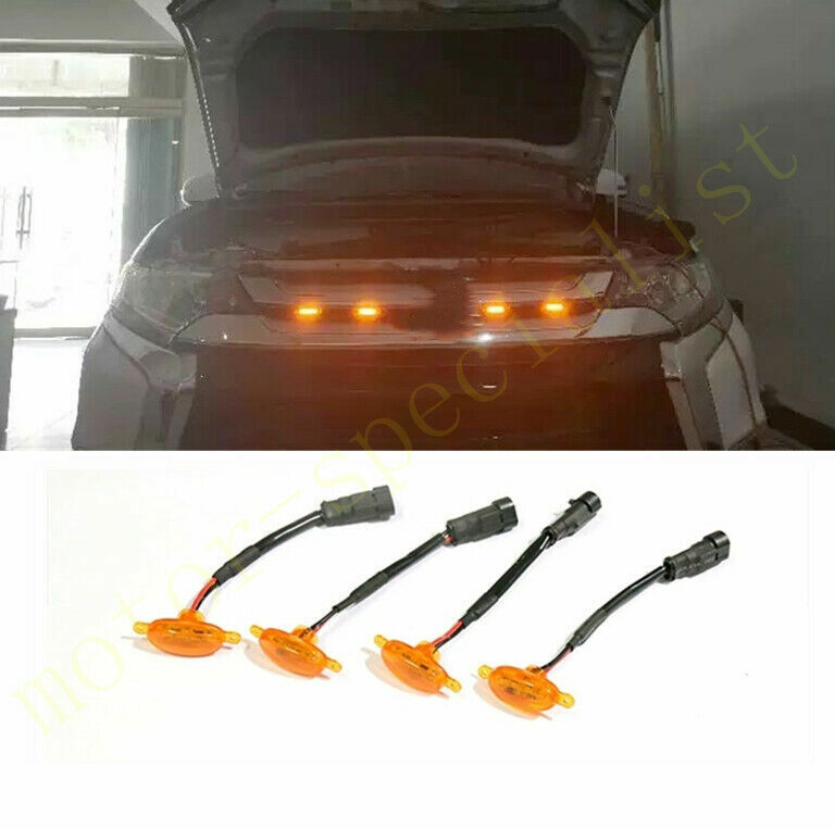 for Mitsubishi Outlander 2016-18 Style Grill LED yellow Marker Light Kit