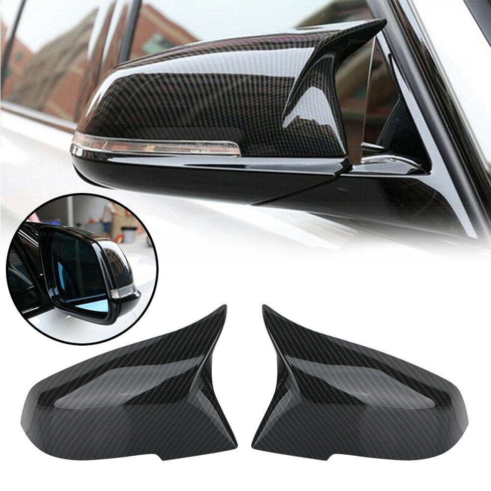 2-Piece Rearview Mirror Cover/Flange for BMW F20 F21 F30 F32 F36 X1 M3 Carbon Fiber