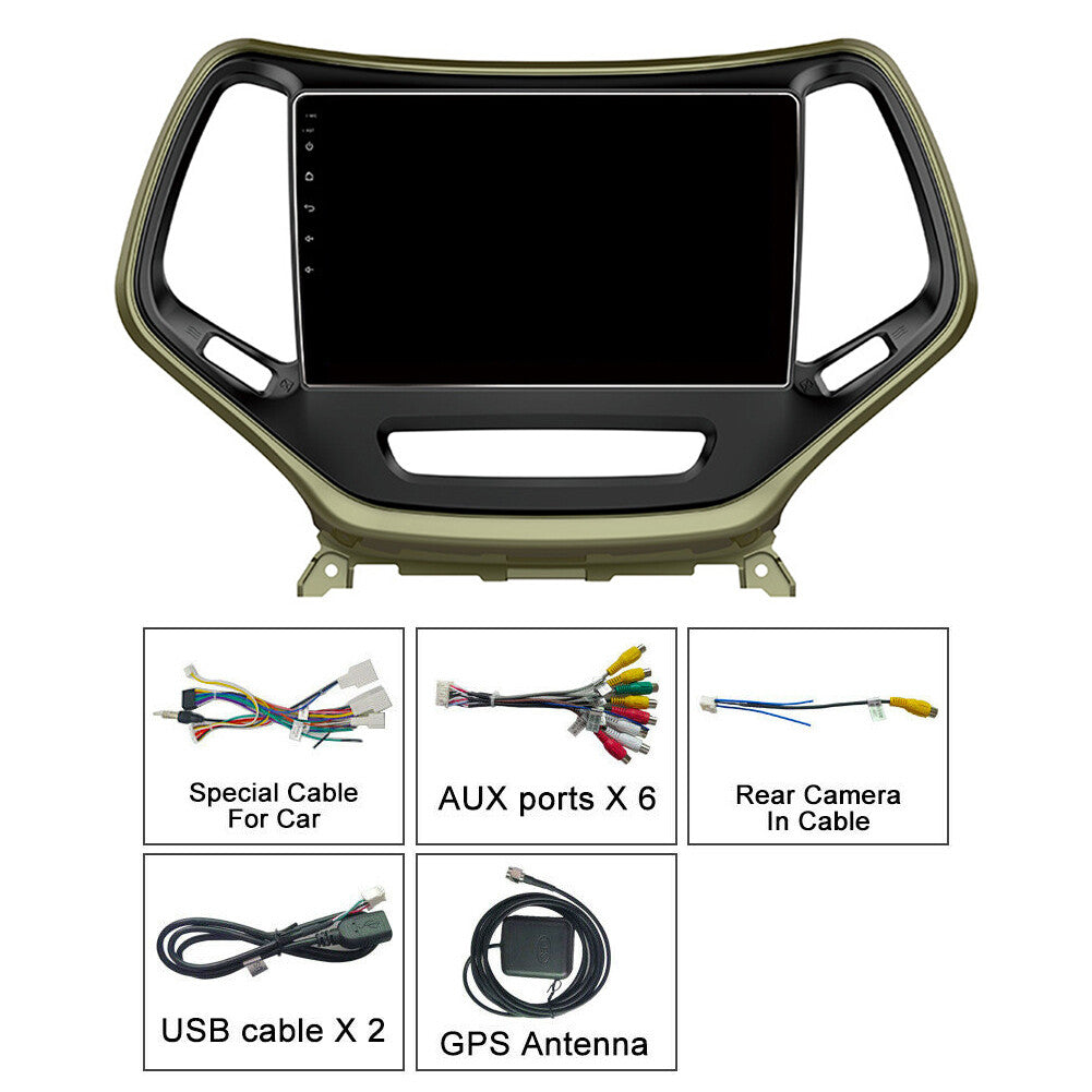 Android 10.1 Car GPS Navi Radio Stereo Wifi Player Fit for Jeep Cherokee 2015-18