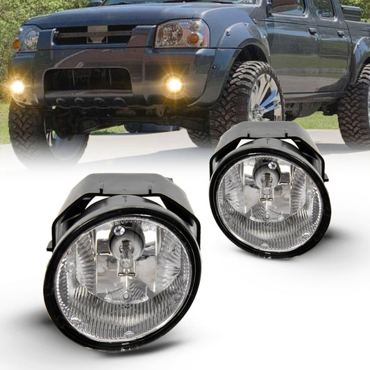Front bumper fog lights suitable for 00-04 for Nissan Sentra Maxima Frontier Xterra transparent