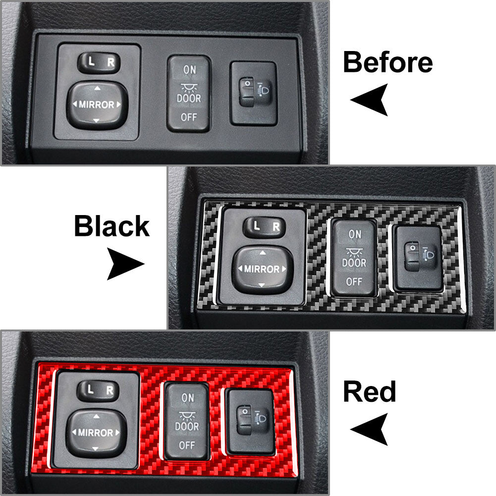 for Toyota Tundra 2014-2021 Carbon Fiber Head Light Control Button Cover