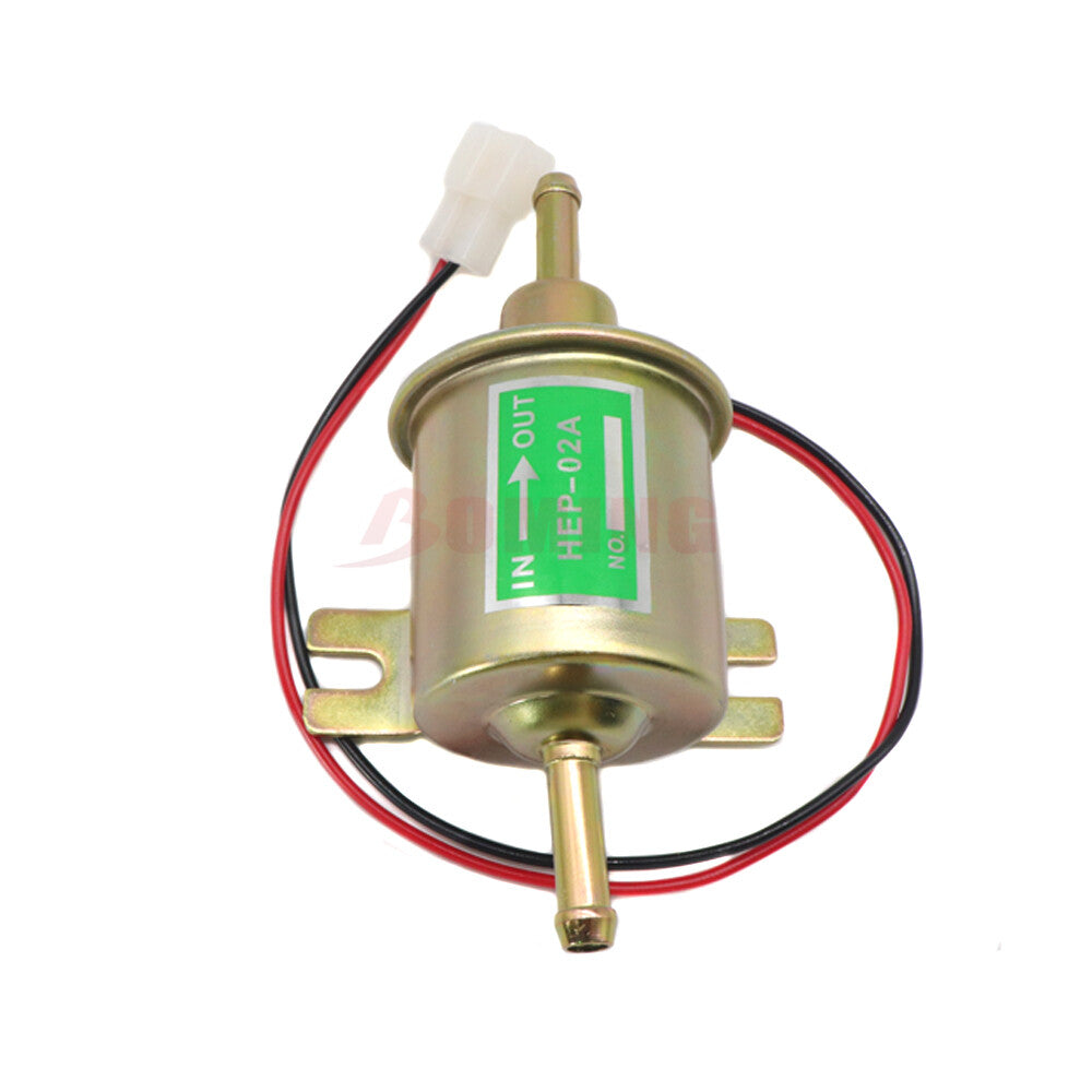HEP-02A 12V Inline Low Pressure Electric Fuel Pump Universal 4-7 PSI Gas Diesel