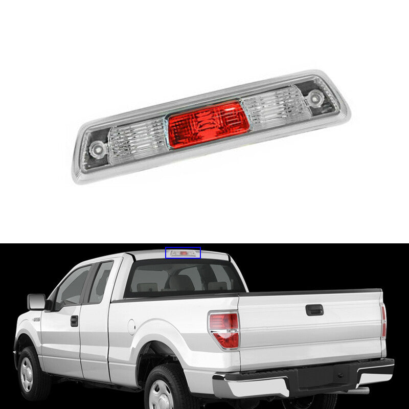 One-piece set of third rear brake light taillights for Ford F-150 2009-2014 pickup trucks.