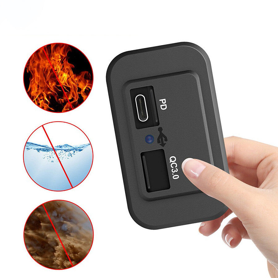 12V 24V Dual USB Port Fast Charger Socket Power Outlet Panel For Motorcycle Car